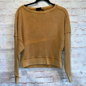 Out From Under Urban Outfitters Sweater Womens Small Brown Cropped Drop Sleeve